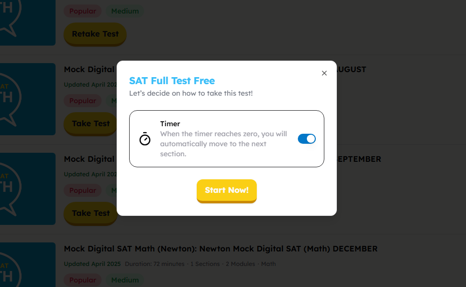 Full-length practice tests